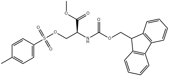 L-Serine, N-[(9H-fluoren-9-ylmethoxy)carbonyl]-O-[(4-methylphenyl)sulfonyl]-, methyl ester Structural
