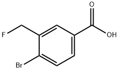 Benzoic acid, 4-bromo-3-(fluoromethyl)- Structural