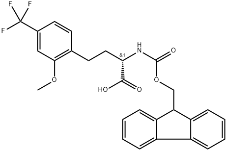 Fmoc-2-methoxy-4-(trifluoromethyl)-L-homophenylalanine Structural