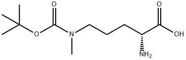 D-Ornithine, N5-[(1,1-dimethylethoxy)carbonyl]-N5-methyl- Structural