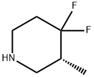 Piperidine, 4,4-difluoro-3-methyl-, (3R)- Structural