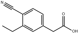 Benzeneacetic acid, 4-cyano-3-ethyl- Structural