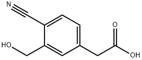 Benzeneacetic acid, 4-cyano-3-(hydroxymethyl)- Structural