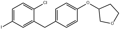 Furan, 3-[4-[(2-chloro-5-iodophenyl)methyl]phenoxy]tetrahydro- Structural