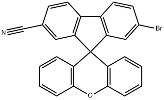 Spiro[9H-fluorene-9,9'-[9H]xanthene]-2-carbonitrile, 7-bromo Structural
