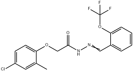 Acetic acid, 2-(4-chloro-2-methylphenoxy)-, 2-[[2-(trifluoromethoxy)phenyl]methylene]hydrazide Structural