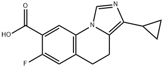 Imidazo[1,5-a]quinoline-8-carboxylic acid, 3-cyclopropyl-7-fluoro-4,5-dihydro- Structural