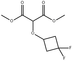 Propanedioic acid, 2-[(3,3-difluorocyclobutyl)oxy]-, 1,3-dimethyl ester Structural