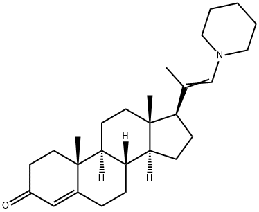 Pregna-4,20-dien-3-one, 20-methyl-21-(1-piperidinyl)- Structural