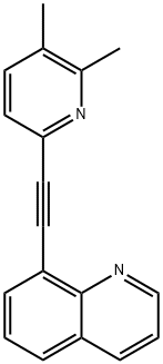 Quinoline, 8-[2-(5,6-dimethyl-2-pyridinyl)ethynyl]- Structural