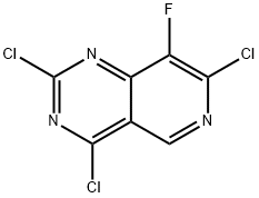 2,4,7-trichloro-8-fluoropyrido[4,3-d]pyrimidine Structural