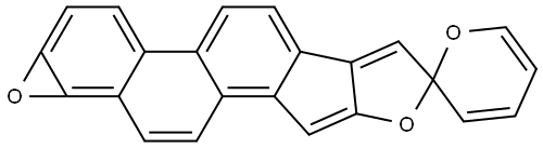 Spiro[7H-oxireno[5',6']naphth[2',1':4,5]indeno[2,1-b]furan-7,2'-[2H]pyran] (9CI) Structural