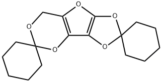 Dispiro[cyclohexane-1,2'-[7H-1,3]dioxolo[4,5]furo[3,2-d][1,3]dioxin-5',1''-cyclohexane] (9CI) Structural