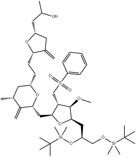 (2-Furanpropanol, 5-[2-[(2S,4R,6R)-6-[[(2S,3S,4R,5R)-5-[(2S)-2,3-bis[[(1,1-dimethylethyl)dimethylsilyl]oxy]propyl]tetrahydro-4-methoxy-3-[(phenylsulfonyl) methyl]-2-furanyl]methyl]tetrahydro-4-methyl-5-methylene-2H-pyran-2-yl]ethyl]