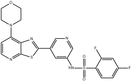 Benzenesulfonamide, 2,4-difluoro-N-[5-[7-(4-morpholinyl)thiazolo[5,4-b]pyridin-2-yl]-3-pyridinyl]- Structural
