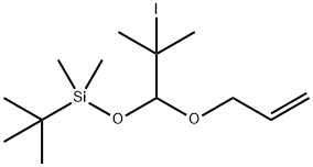 Silane, (1,1-dimethylethyl)[2-iodo-2-methyl-1-(2-propen-1-yloxy)propoxy]dimethyl- Structural