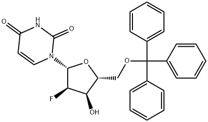 Uridine, 2'-deoxy-2'-fluoro-5'-O-(triphenylmethyl)- (9CI) Structural