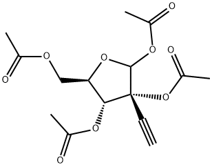 D-Ribofuranose, 2-C-ethynyl-, tetraacetate (9CI) Structural