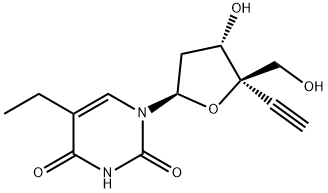 Uridine, 2'-deoxy-5-ethyl-4'-C-ethynyl- (9CI) Structural