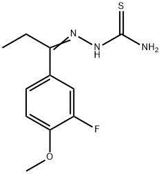 Hydrazinecarbothioamide, 2-[1-(3-fluoro-4-methoxyphenyl)propylidene]- Structural