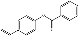 Phenol, 4-ethenyl-, 1-benzoate Structural