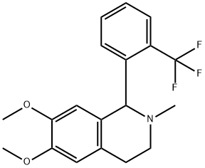 Isoquinoline, 1,2,3,4-tetrahydro-6,7-dimethoxy-2-methyl-1-[2-(trifluoromethyl)phenyl]- Structural