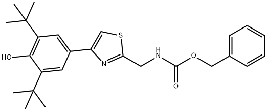 Carbamic acid, [[4-?[3,?5-?bis(1,?1-?dimethylethyl)?-?4-?hydroxyphenyl]?-?2-?thiazolyl]?methyl]?-?, phenylmethyl ester (9CI) Structural