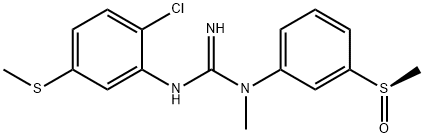 Guanidine, N'-[2-chloro-5-(methylthio)phenyl]-N-methyl-N-[3-[(R)-methylsulfinyl]phenyl]- Structural