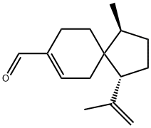 Spiro[4.5]dec-7-ene-8-carboxaldehyde, 1-methyl-4-(1-methylethenyl)-, (1S,4R)- Structural