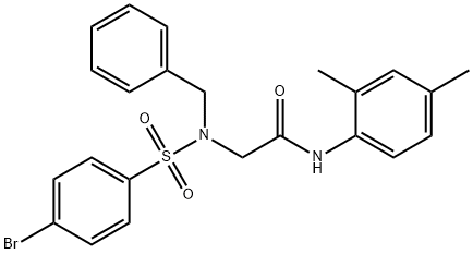 N~2~-benzyl-N~2~-[(4-bromophenyl)sulfonyl]-N-(2,4-dimethylphenyl)glycinamide Structural
