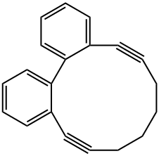 Dibenzo[a,c]cyclododecene, 5,6,11,12-tetradehydro-7,8,9,10-tetrahydro- Structural