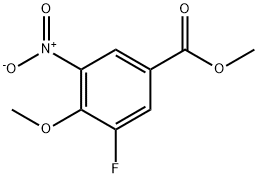 Benzoic acid, 3-fluoro-4-methoxy-5-nitro-, methyl ester Structural