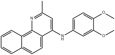 N-(3,4-dimethoxyphenyl)-2-methylbenzo[h]quinolin-4-amine Structural