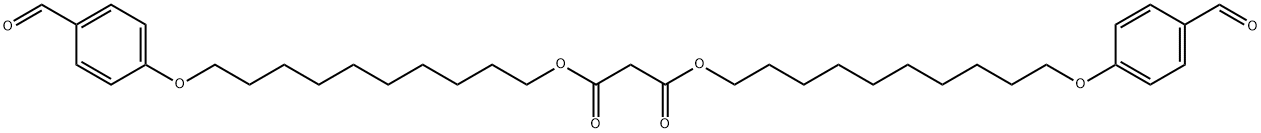 Propanedioic acid, 1,3-bis[10-(4-formylphenoxy)decyl] ester Structural