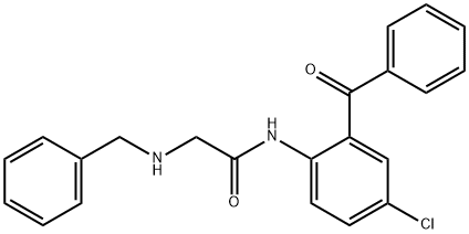 N~2~-benzyl-N-[4-chloro-2-(phenylcarbonyl)phenyl]glycinamide Structural