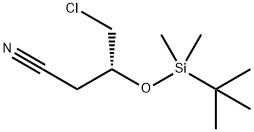Butanenitrile, 4-chloro-3-[[(1,1-dimethylethyl)dimethylsilyl]oxy]-, (3R)- Structural