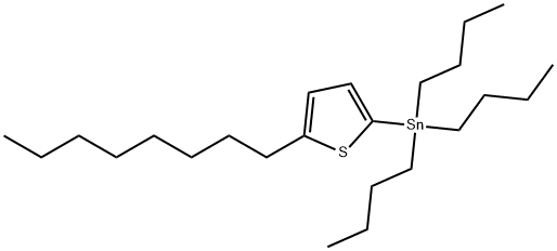 Stannane, tributyl(5-octyl-2-thienyl)- Structural