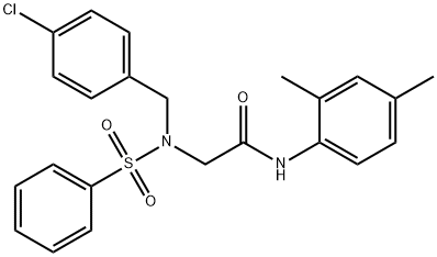 N~2~-(4-chlorobenzyl)-N-(2,4-dimethylphenyl)-N~2~-(phenylsulfonyl)glycinamide Structural