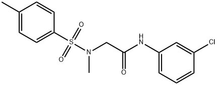 N-(3-chlorophenyl)-N~2~-methyl-N~2~-[(4-methylphenyl)sulfonyl]glycinamide Structural