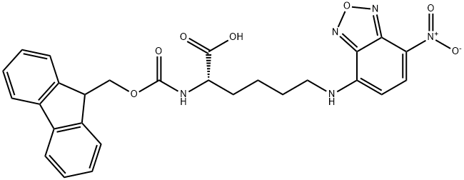 L-Lysine, N2-[(9H-fluoren-9-ylmethoxy)carbonyl]-N6-(7-nitro-2,1,3-benzoxadiazol-4-yl)- Structural