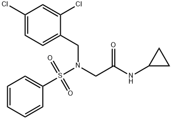 N-cyclopropyl-N~2~-(2,4-dichlorobenzyl)-N~2~-(phenylsulfonyl)glycinamide Structural