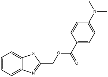 Benzoic acid, 4-(dimethylamino)-, 2-benzothiazolylmethyl ester Structural