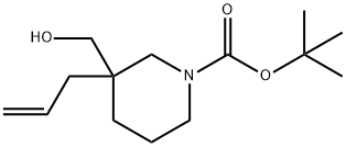 tert-Butyl 3-(hydroxymethyl)-3-(prop-2-en-1-yl)piperidine-1-carboxylate Structural