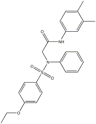 N-(3,4-dimethylphenyl)-N~2~-[(4-ethoxyphenyl)sulfonyl]-N~2~-phenylglycinamide Structural