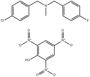 Benzenemethanamine, 4-chloro-N-[(4-fluorophenyl)methyl]-N-methyl-, compd. with 2,4,6-trinitrophenol (1:1) Structural