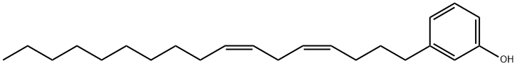 Phenol, 3-(4Z,7Z)-4,7-heptadecadien-1-yl- Structural