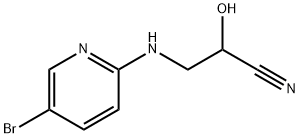Propanenitrile, 3-[(5-bromo-2-pyridinyl)amino]-2-hydroxy- Structural