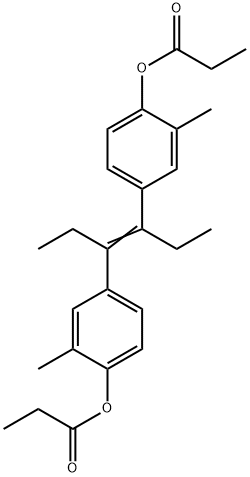 Phenol, 4,4'-(1,2-diethyl-1,2-ethenediyl)bis[2-methyl-, dipropanoate (9CI) Structural