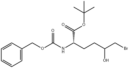 L-Norleucine, 6-bromo-5-hydroxy-N-[(phenylmethoxy)carbonyl]-, 1,1-dimethylethyl ester Structural