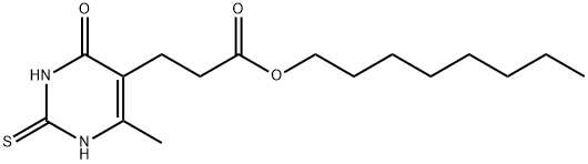 octyl 3-(6-methyl-4-oxo-2-sulfanylidene-1H-pyrimidin-5-yl)propanoate Structural